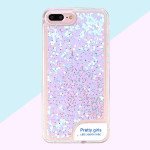 Wholesale iPhone 7 LED Light Up Liquid Star Dust Case (Blue)